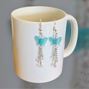 Handmade butterfly bubble earrings 🦋🫧